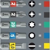 Wera Kraftform Kompakt Stubby Magazin 3 Bit-Satz, Bit sæt Sort/Grøn