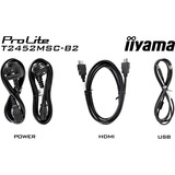 iiyama ProLite T2452MSC-B2, LED-skærm Sort (mat)