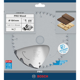 Bosch 2 608 837 697 rundsavklinge 18,4 cm 1 stk Hårdt træ, Blødt træ, 18,4 cm, 1,6 cm, 1,1 mm, 7900 rpm, 1,6 mm