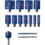 Bosch 2 608 900 447 hulsav Boremaskine 11 stk Sæt, Boremaskine, Mursten, Plast, Blød keramisk vægsten, Rustfrit stål, Træ, Blå, 6 cm, 20,22,25,32,35,40,44,51,60,64,76 mm