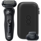 Braun Series 5 81728155 barbermaskine til ham Folie shaver Trimmer Sort Sort, Folie shaver, Knapper, Sort, LED, Opladning, Strøm, Batteri