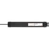 Brennenstuhl Premium-Line stikdåse 6-vejs med 2x USB-C PD, 1x USB-A, Strømskinne Sort