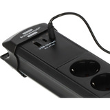 Brennenstuhl Premium-Line stikdåse 6-vejs med 2x USB-C PD, 1x USB-A, Strømskinne Sort