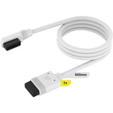 Corsair iCUE LINK Slim-kabel, 600mm, 90° vinklet Hvid