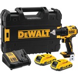 DEWALT DCD708D2T-QW elektrisk skruetrækker & slagbor 1650 rpm Sort, Gul, Bore-/ skruemaskine Gul/Sort, Skruemaskine, Pistolhåndtag, Sort, Gul, 1650 rpm, 450 rpm, 26 Nm