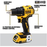 DEWALT DCD708D2T-QW elektrisk skruetrækker & slagbor 1650 rpm Sort, Gul, Bore-/ skruemaskine Gul/Sort, Skruemaskine, Pistolhåndtag, Sort, Gul, 1650 rpm, 450 rpm, 26 Nm