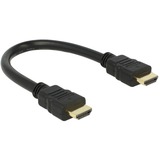 DeLOCK 83352 HDMI-kabel 0,25 m HDMI Type A (Standard) Sort Sort, 0,25 m, HDMI Type A (Standard), HDMI Type A (Standard), 4096 x 2160 pixel, 10,2 Gbit/sek., Sort