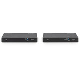 Digitus 4K HDBaseT 2.0 HDMI KVM Extender Sæt, HDMI-udvidelse forlænger Sort