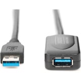 Digitus Aktivt USB 3.2 Gen 1 forlængerledning, 5 meter Sort