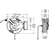 Hazet 9040OS-10, Trykluft slange Blå