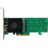 HighPoint SSD6202A RAID controller PCI Express x8 3.0 8 Gbit/sek., Interface card PCI Express 3.0, PCI Express x8, 0, 1, 8 Gbit/sek., 2 kanaler, 920,585 t