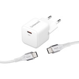 Intenso Power Adapter W30C GaN + C315C USB-C Kabel, Oplader Hvid