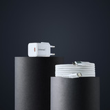 Intenso Power Adapter W30C GaN + C315C USB-C Kabel, Oplader Hvid