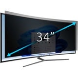 Kensington Priv.2W Adh 34" Sam Curv Montr, Beskyttelse af personlige oplysninger Sort, 86,4 cm (34"), Monitor, Privatliv, 50 g