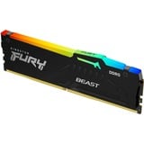 Kingston FURY FURY Beast 32 GB 5200 MT/s DDR5 CL40 DIMM RGB, Hukommelse Sort, 32 GB, 1 x 32 GB, DDR5, 288-pin DIMM