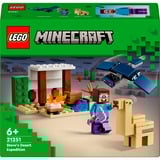 LEGO Minecraft Steves ørkenekspedition, Bygge legetøj Byggesæt, 6 År, Plast, 75 stk, 111 g