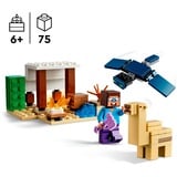LEGO Minecraft Steves ørkenekspedition, Bygge legetøj Byggesæt, 6 År, Plast, 75 stk, 111 g