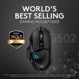 Logitech G502 Hero mus Højre hånd USB Type-A Optisk 25600 dpi, Gaming mus Sort, Højre hånd, Optisk, USB Type-A, 25600 dpi, 1 ms, Sort