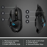 Logitech G502 Hero mus Højre hånd USB Type-A Optisk 25600 dpi, Gaming mus Sort, Højre hånd, Optisk, USB Type-A, 25600 dpi, 1 ms, Sort