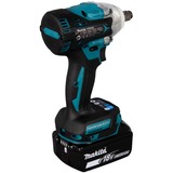 Makita DTW300RTJ elektrisk skruetrækker & slagbor 3200 rpm Sort, Blå, Schlagskruemaskine Blå/Sort, Slagnøgle, Pistolhåndtag, 1/2", Sort, Blå, Deep discharge, Overophedning, Overbelastning, Børstefri