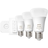 Philips Hue Startsæt: 3 x E27 pærer (1100lm) + Dimmer switch, LED-lampe Philips Hue White and Color ambiance Startsæt: 3 x E27 pærer (1100lm) + Dimmer switch, Intelligent belysningssæt, Hvid, Bluetooth/Zigbee, Integreret LED, E27, 2000 K