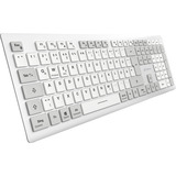 Sharkoon OfficePal K30W, Tastatur Hvid, DE-layout, Gummi dome