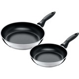 Silit Domus pande-sæt, 24 & 28 cm, Stegepande sæt rustfrit stål/Sort