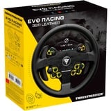 Thrustmaster Evo Racing 32R Leather Sort, Gul Rat PC, PlayStation 4, PlayStation 5, Xbox, Xbox One, Udskiftnings rat Sort, Rat, PC, PlayStation 4, PlayStation 5, Xbox, Xbox One, D-måtte, Ledningsført, Sort, Gul, Aluminium, Læder