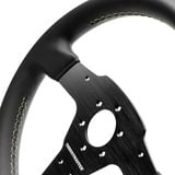 Thrustmaster Evo Racing 32R Leather Sort, Gul Rat PC, PlayStation 4, PlayStation 5, Xbox, Xbox One, Udskiftnings rat Sort, Rat, PC, PlayStation 4, PlayStation 5, Xbox, Xbox One, D-måtte, Ledningsført, Sort, Gul, Aluminium, Læder