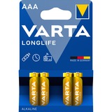 VARTA 04103 Engangsbatteri AAA Alkaline Engangsbatteri, AAA, Alkaline, 1,5 V, 4 stk, Guld, Gul