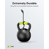 goobay Supersoft USB 2.0 tekstilkabel, USB-A stik > USB-C stik Sort