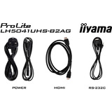 iiyama LH5041UHS-B2AG, Offentlig visning Højglans sort