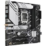 ASUS PRIME B760M-A WIFI D4 Intel B760 LGA 1700 micro ATX, Bundkort Sort/Sølv, Intel, LGA 1700, Intel® Celeron®, Intel® Core™ i3, Intel® Core™ i5, Intel® Core™ i7, Intel® Core™ i9,..., LGA 1700, DDR4-SDRAM, 128 GB
