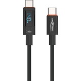 Ansmann USB 2.0 kabel, USB-C stik > USB-C stik antracit