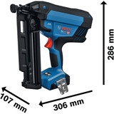 Bosch Batteridrevet træklammer GNH 18V-64-3M Professional solo, 18Volt, søm maskine Blå/Sort
