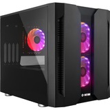 Chieftec Chieftronic M2 Terning Sort, Towerkabinet Sort, Terning, PC, Sort, micro ATX, Mini-ITX, SPCC, Hærdet glas, Spil