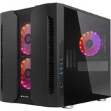 Chieftec Chieftronic M2 Terning Sort, Towerkabinet Sort, Terning, PC, Sort, micro ATX, Mini-ITX, SPCC, Hærdet glas, Spil