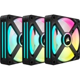 Corsair iCUE LINK QX120 RGB 120 mm PWM blæser, Sag fan Sort