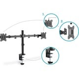 Digitus DA-90400 skærmbeslag og -stativer 81,3 cm (32") Sort Skrivebord Sort, Klemme, 8 kg, 38,1 cm (15"), 81,3 cm (32"), 100 x 100 mm, Sort