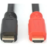 Digitus HDMI High Speed tilslutningskabel med Ethernet og signalforstærker Sort