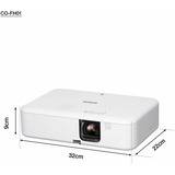 Epson CO-FH01 3000 ANSI lumens 3LCD 1080p (1920x1080) Hvid, LCD-projektor Hvid, 3000 ANSI lumens, 3LCD, 1080p (1920x1080), 16:9, 660,4 - 9931,4 mm (26 - 391"), 0,9 - 10,4 m