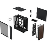 Fractal Design North XL RC Charcoal Black TG Dark, Towerkabinet Sort/træ