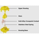 Keychron Gateron Cap V2 Golden-Yellow Switch-Set, Key switch Gul