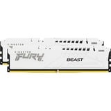 Kingston FURY FURY Beast 32GB 6000MT/s DDR5 CL30 DIMM (Sæt med 2) White EXPO, Hukommelse Hvid, 32 GB, 2 x 16 GB, DDR5, 288-pin DIMM, Hvid