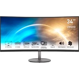 MSI PRO MP341CQ, LED-skærm Sort/Sølv