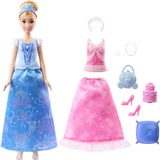 Mattel Disney Princess 2-i-1 Stories Askepot-modedukke med 2 klik på-overdele, 2 nederdele og 9 stk. tilbehør Disney Princess 2-i-1 Stories Askepot-modedukke med 2 klik på-overdele, 2 nederdele og 9 stk. tilbehør, Mode dukke, Hunstik, 3 År, Dreng/Pige, 293 mm, 40 g