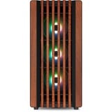 Sharkoon Rebel C70G RGB, Towerkabinet Sort/træ