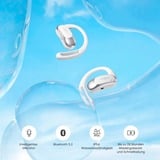 Shokz OpenFit Air, weiss Headset Trådløs Ørekrog Opkald/Musik/Sport/Hverdag Bluetooth Hvid, Hovedtelefoner Hvid, weiss, Trådløs, Opkald/Musik/Sport/Hverdag, 50 - 16000 Hz, Headset, Hvid