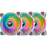 Thermaltake Riing Quad 12 RGB Computerkabinet Ventilator 12 cm Hvid, Sag fan Hvid, Ventilator, 12 cm, 500 rpm, 1500 rpm, 25,2 dB, 40,9 kubikfod/min.