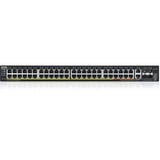 Zyxel XGS2220-54HP Administreret L3 Gigabit Ethernet (10/100/1000) Strøm over Ethernet (PoE), Switch Administreret, L3, Gigabit Ethernet (10/100/1000), Strøm over Ethernet (PoE), Stativ-montering